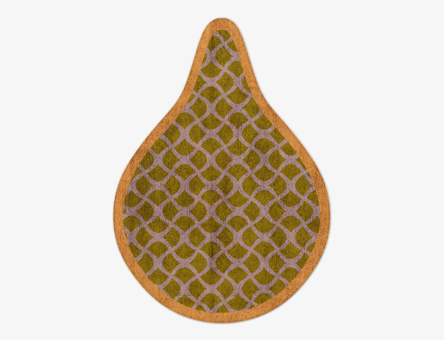 Shell Geometric Drop Hand Tufted Bamboo Silk Custom Rug by Rug Artisan