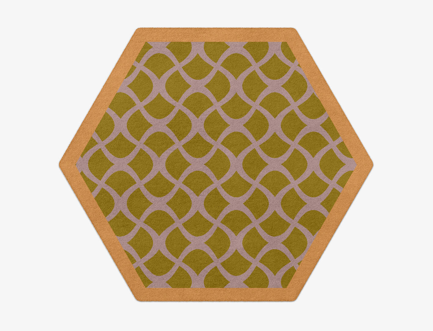 Shell Geometric Hexagon Hand Tufted Pure Wool Custom Rug by Rug Artisan