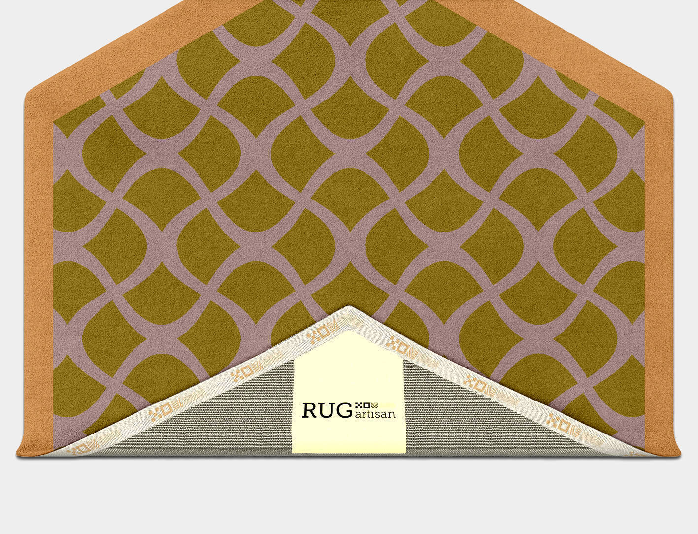 Shell Geometric Hexagon Hand Tufted Pure Wool Custom Rug by Rug Artisan