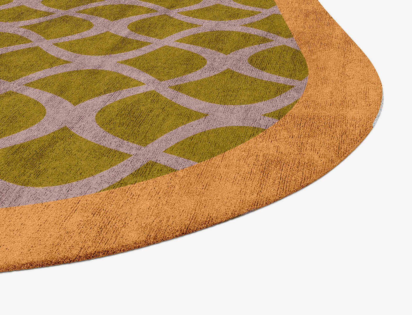 Shell Geometric Oblong Hand Tufted Bamboo Silk Custom Rug by Rug Artisan