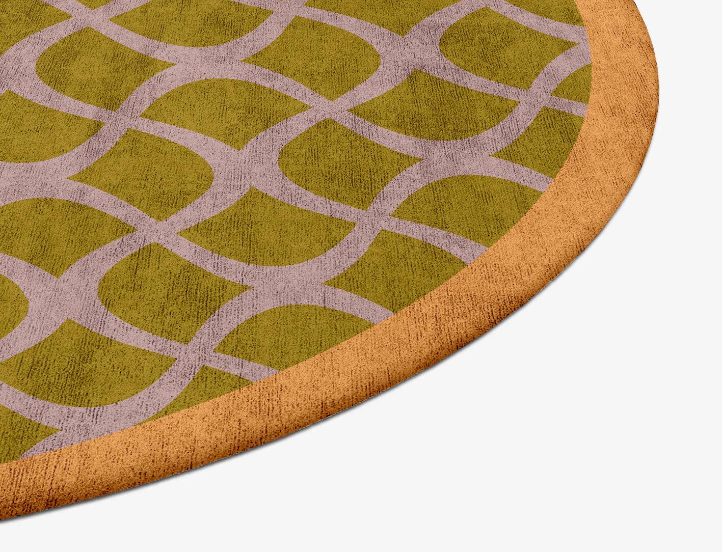 Shell Geometric Oval Hand Tufted Bamboo Silk Custom Rug by Rug Artisan