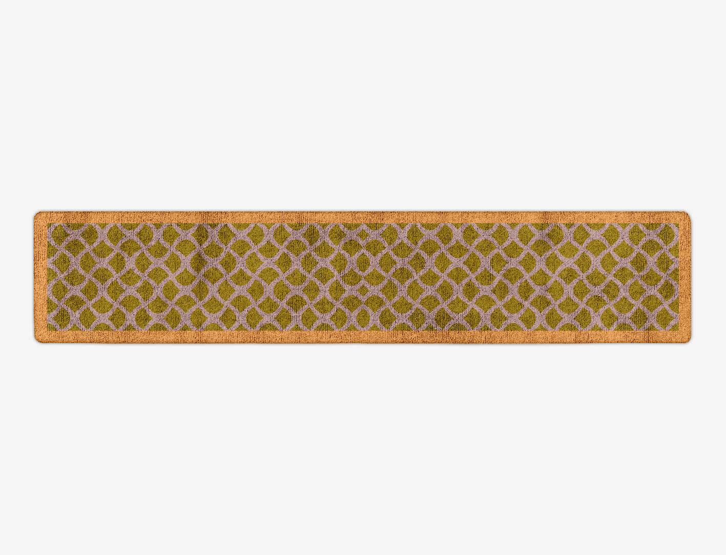 Shell Geometric Runner Hand Tufted Bamboo Silk Custom Rug by Rug Artisan