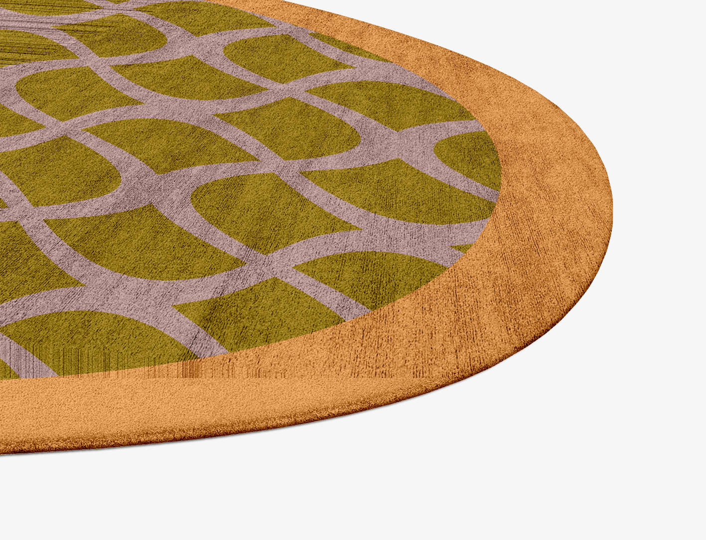 Shell Geometric Splash Hand Tufted Bamboo Silk Custom Rug by Rug Artisan