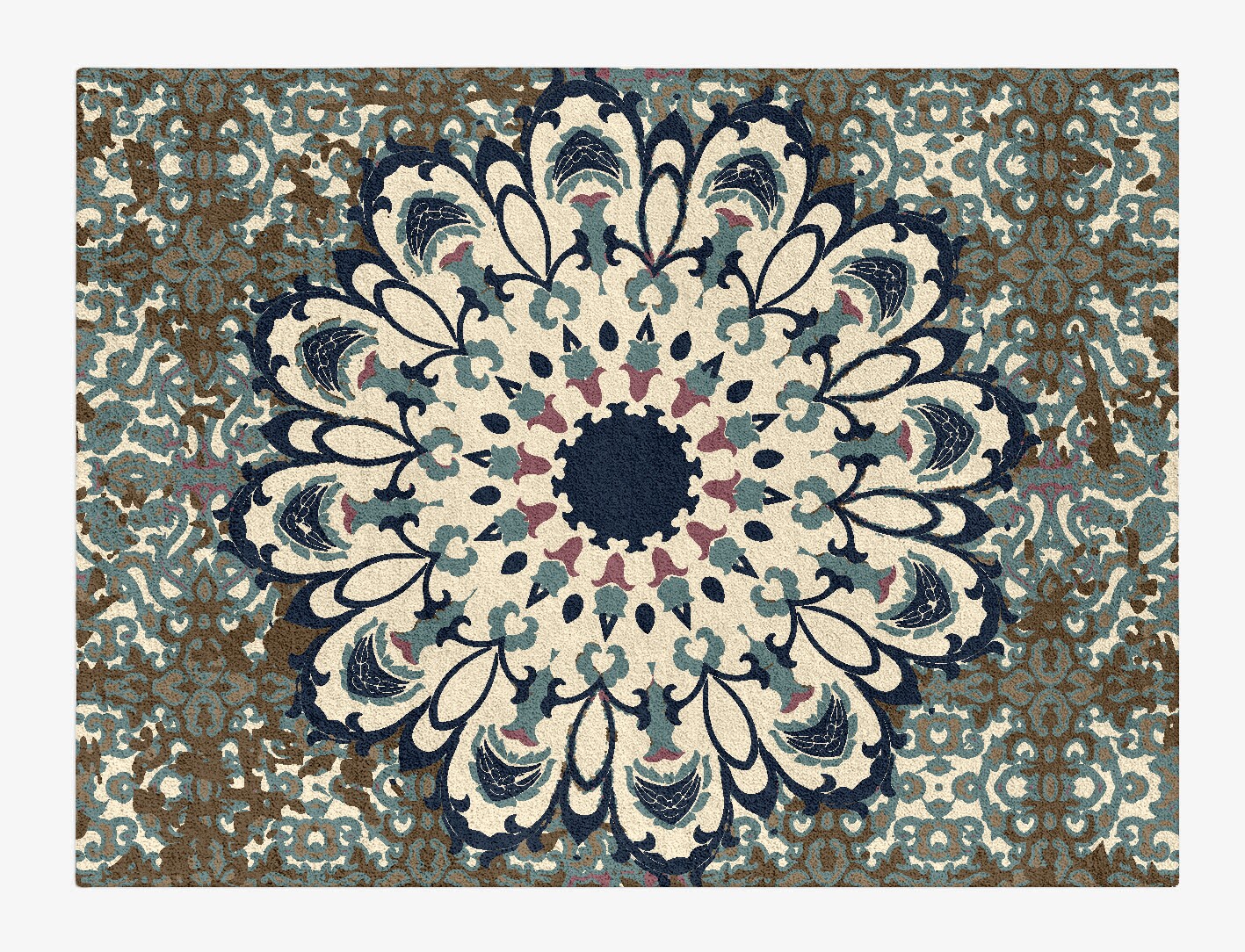 Sheyda Persian Bagh Rectangle Hand Tufted Pure Wool Custom Rug by Rug Artisan