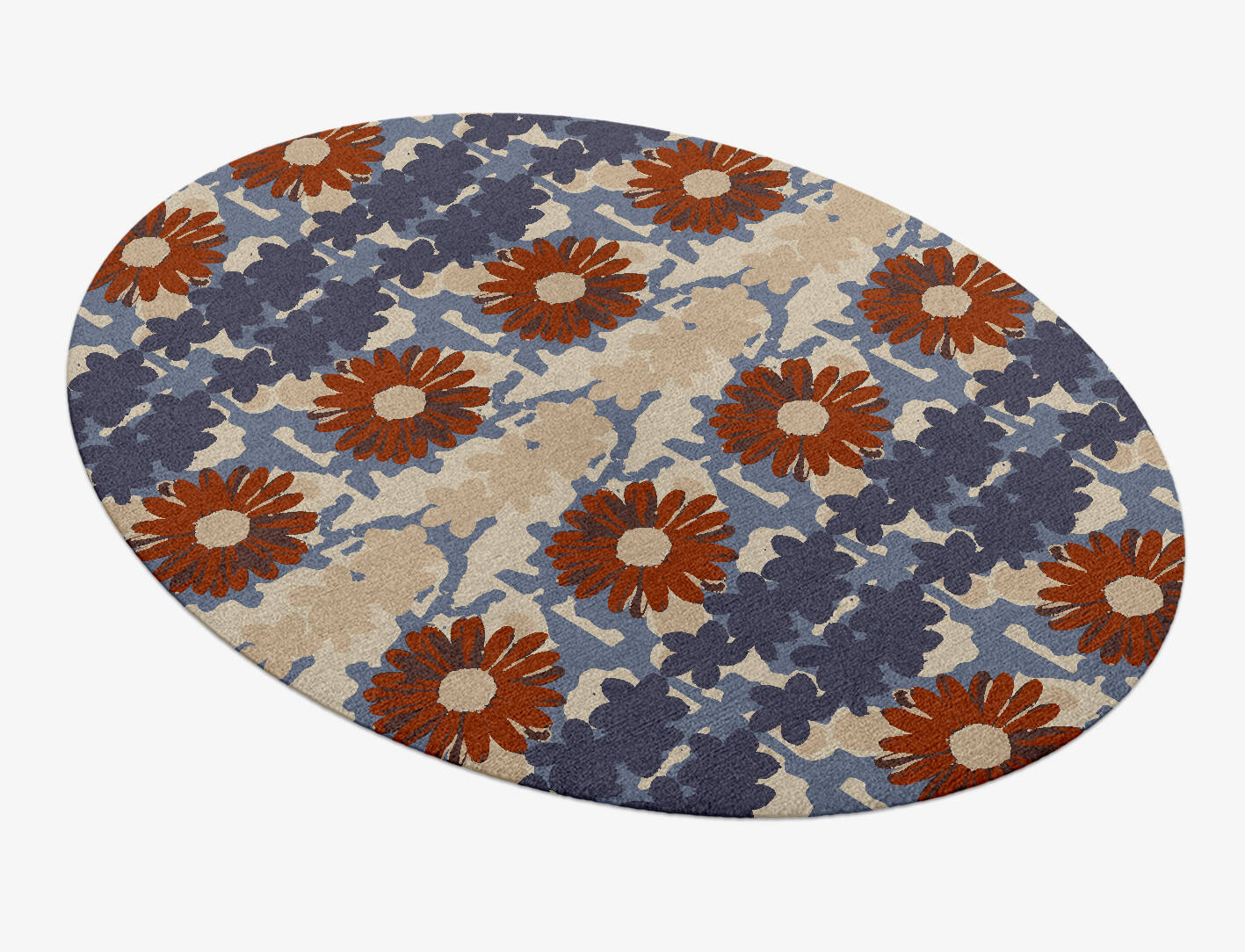 Shrubbery Floral Oval Hand Knotted Tibetan Wool Custom Rug by Rug Artisan