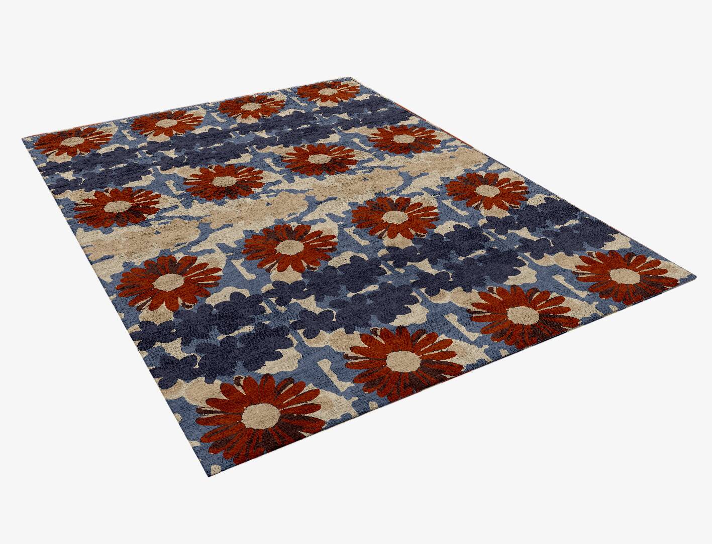 Shrubbery Floral Rectangle Hand Knotted Bamboo Silk Custom Rug by Rug Artisan