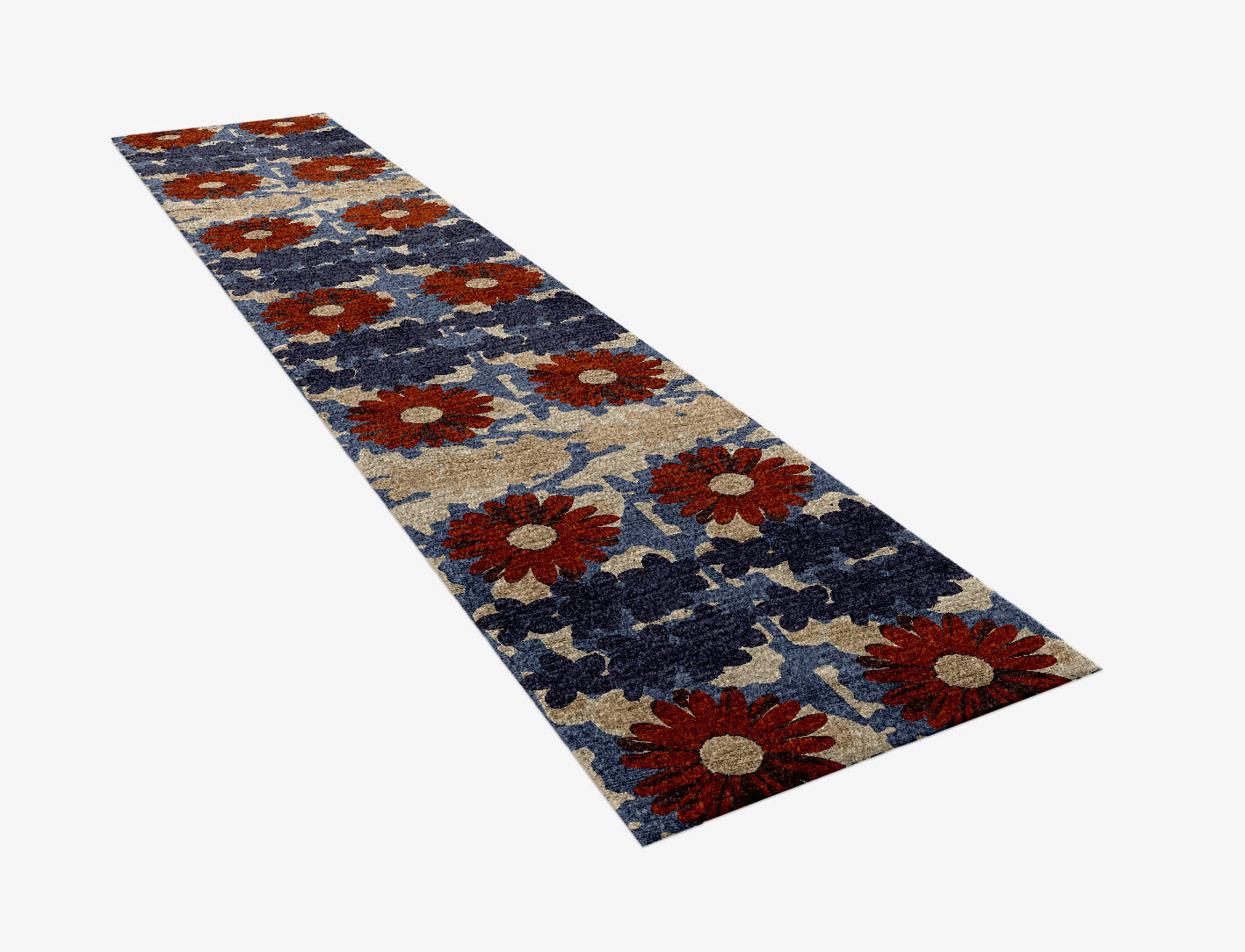 Shrubbery Floral Runner Hand Knotted Bamboo Silk Custom Rug by Rug Artisan