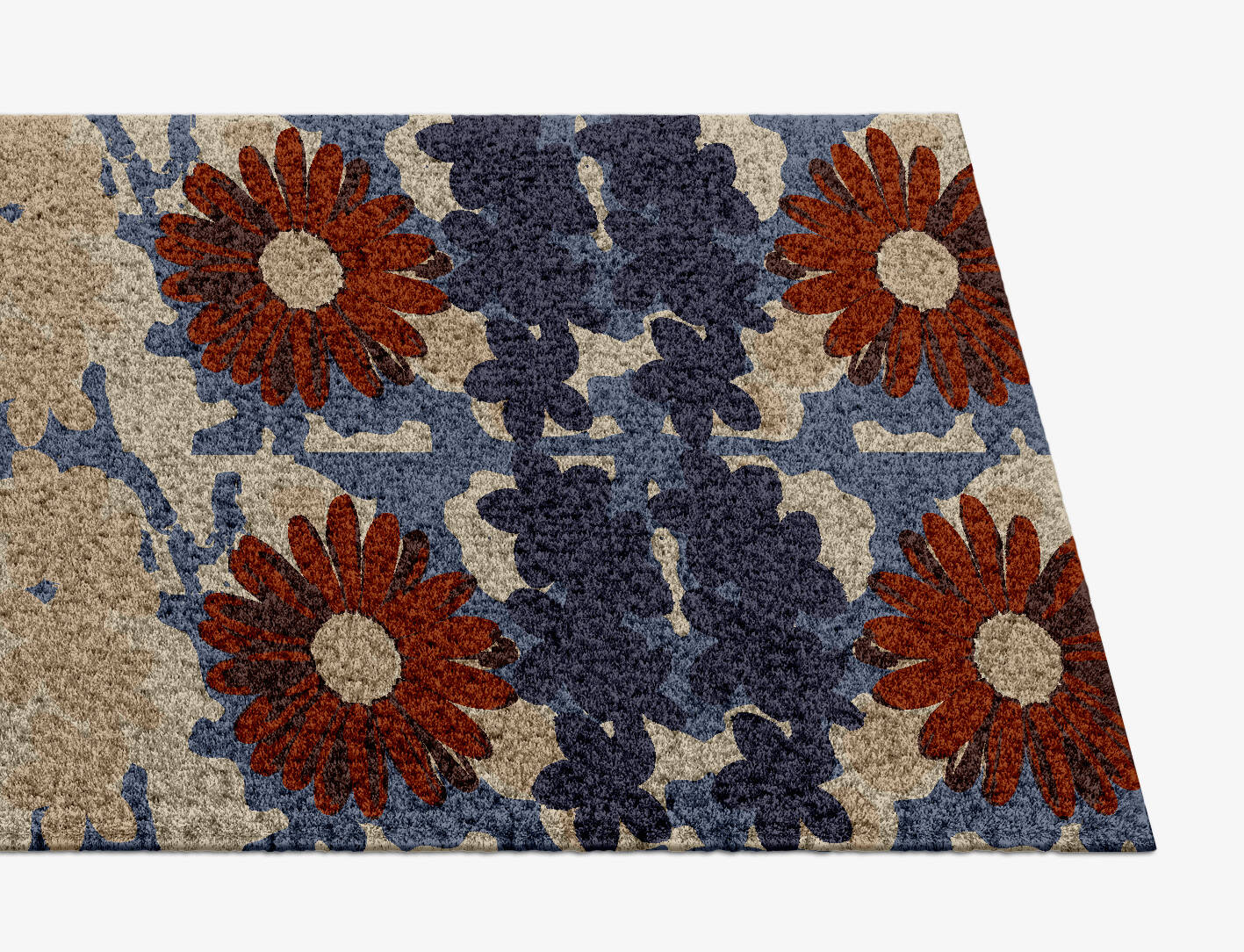 Shrubbery Floral Runner Hand Knotted Tibetan Wool Custom Rug by Rug Artisan
