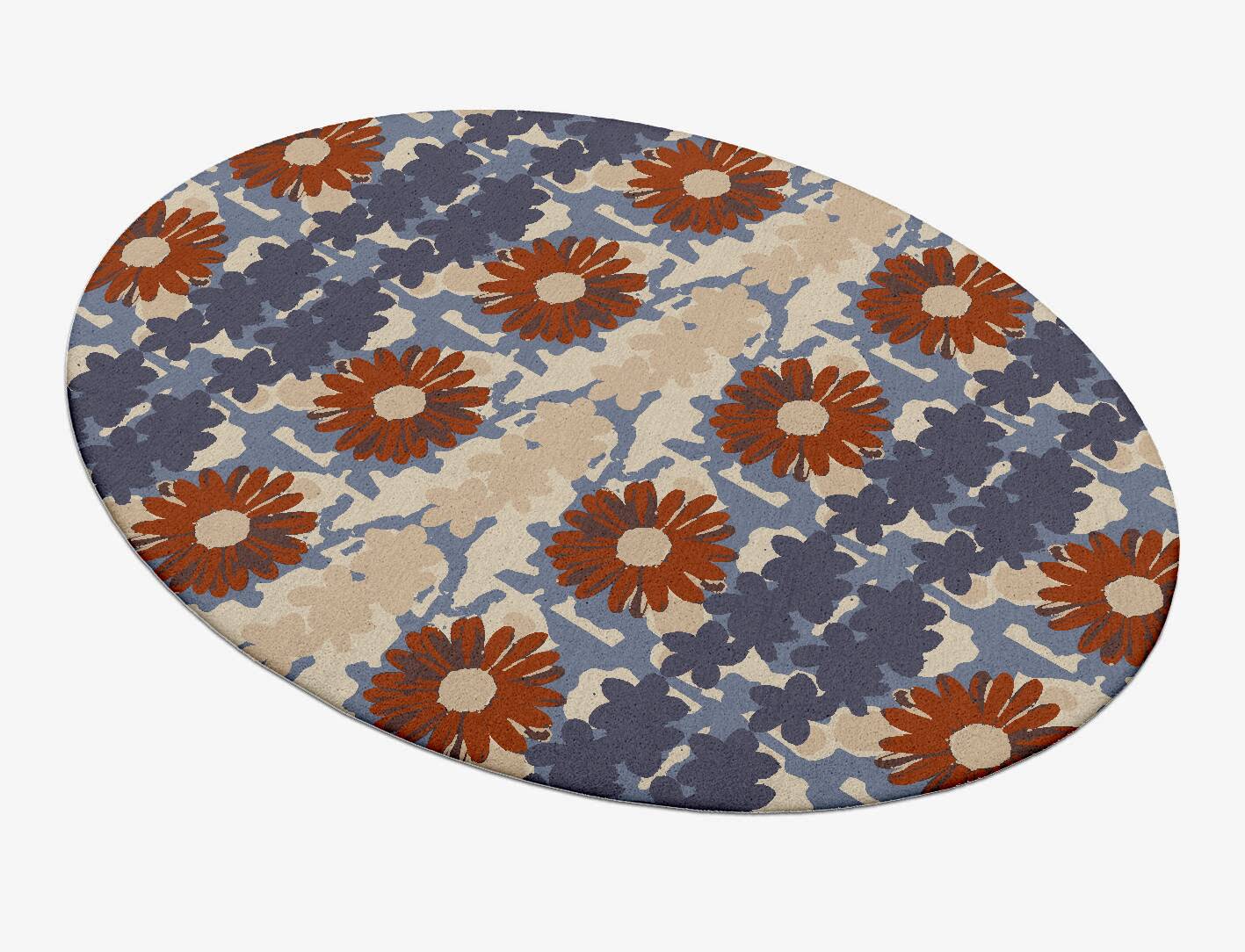 Shrubbery Floral Oval Hand Tufted Pure Wool Custom Rug by Rug Artisan