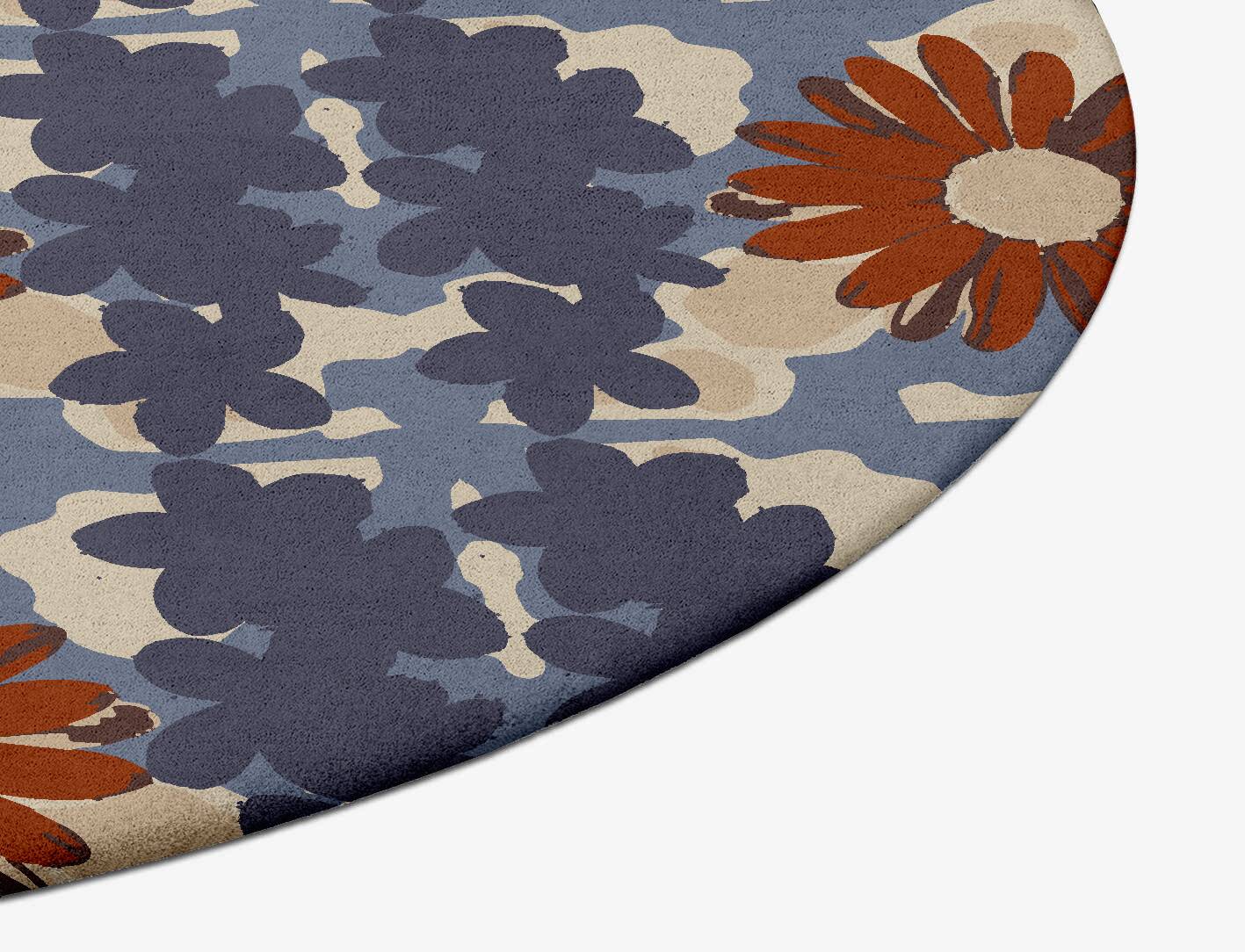 Shrubbery Floral Oval Hand Tufted Pure Wool Custom Rug by Rug Artisan