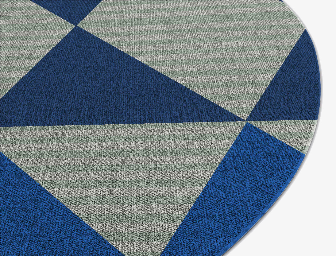Sierra Geometric Oval Flatweave New Zealand Wool Custom Rug by Rug Artisan