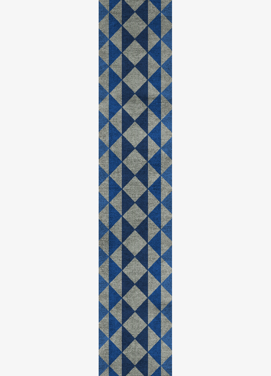 Sierra Geometric Runner Flatweave Bamboo Silk Custom Rug by Rug Artisan