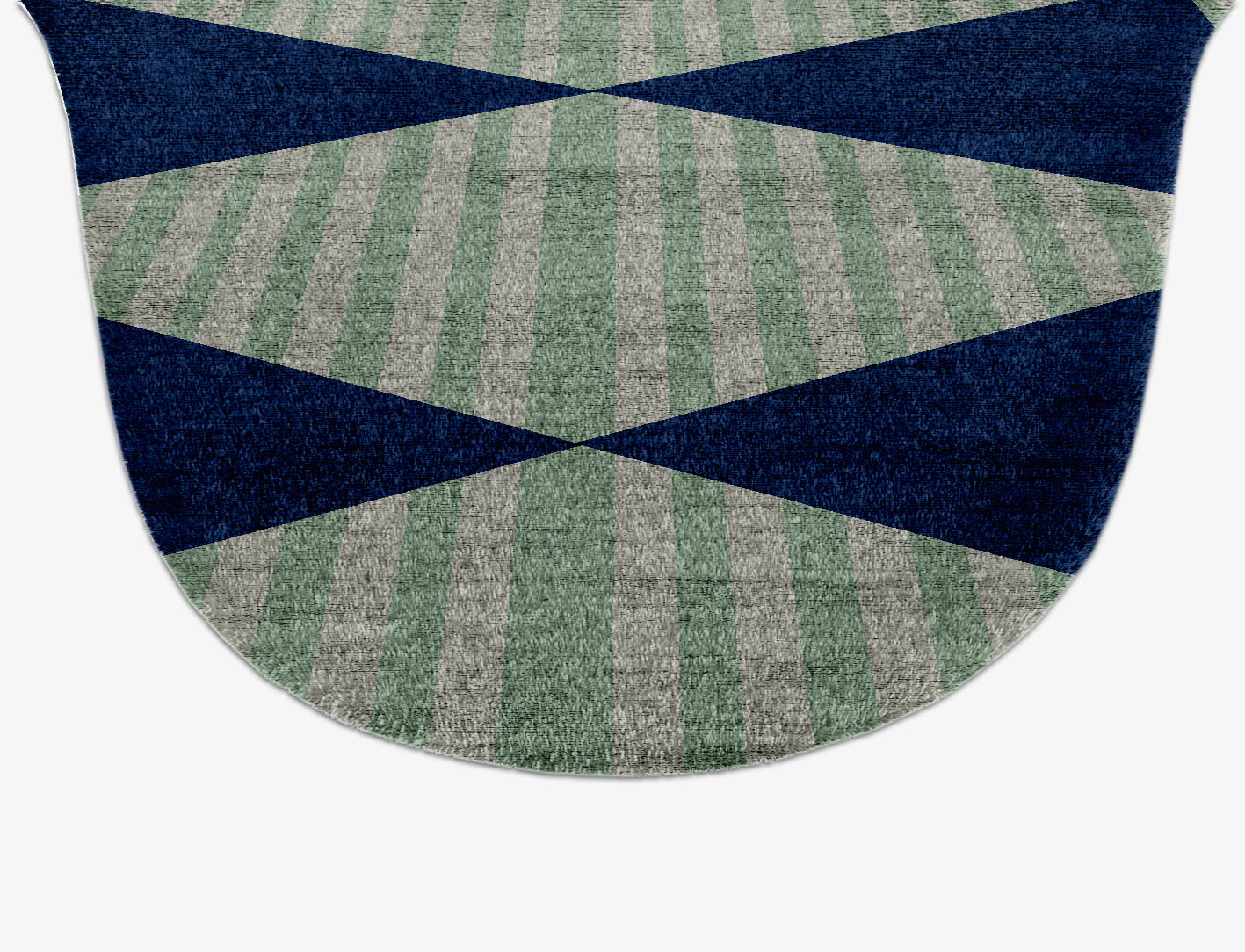 Sierra Geometric Drop Hand Knotted Bamboo Silk Custom Rug by Rug Artisan