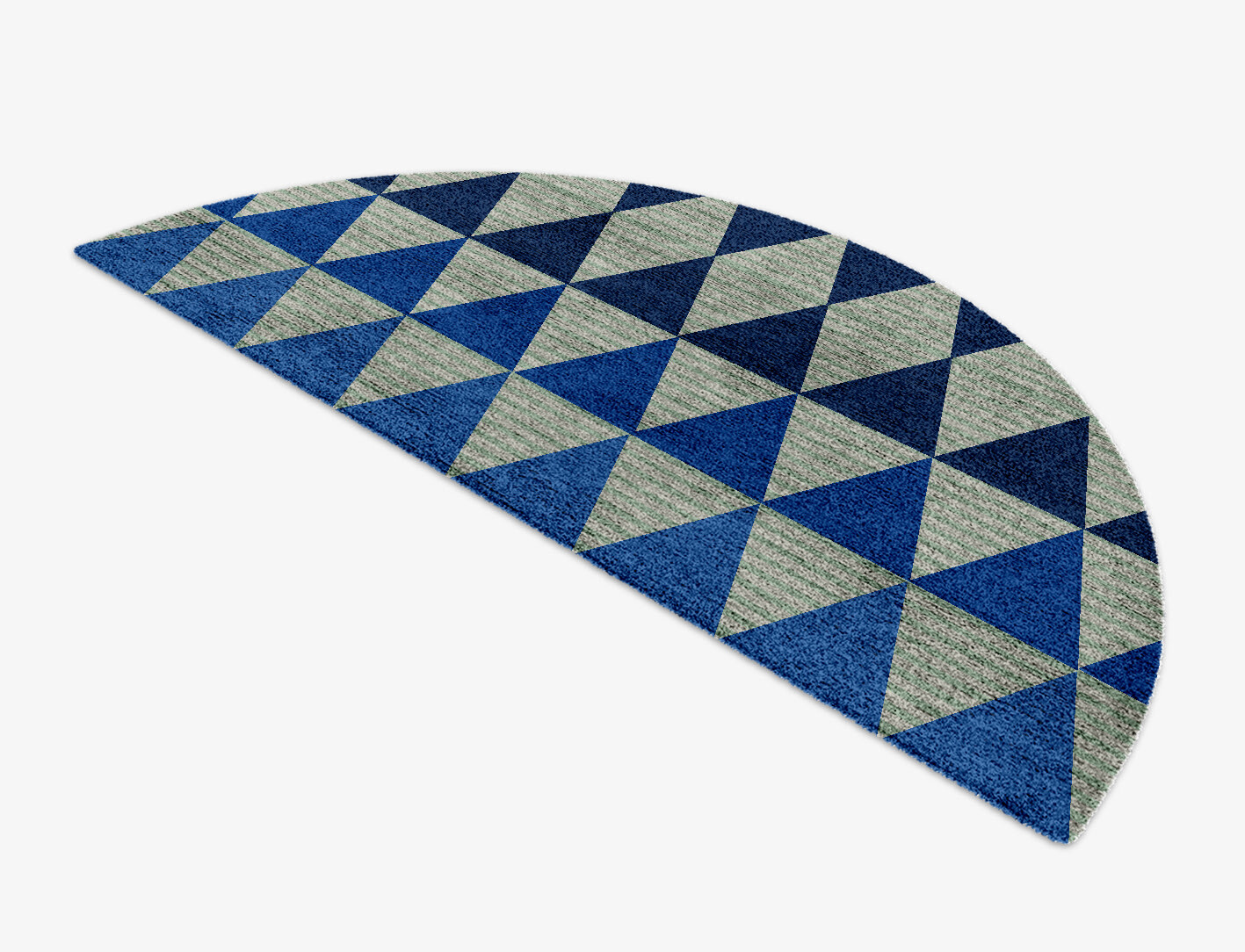 Sierra Geometric Halfmoon Hand Knotted Bamboo Silk Custom Rug by Rug Artisan