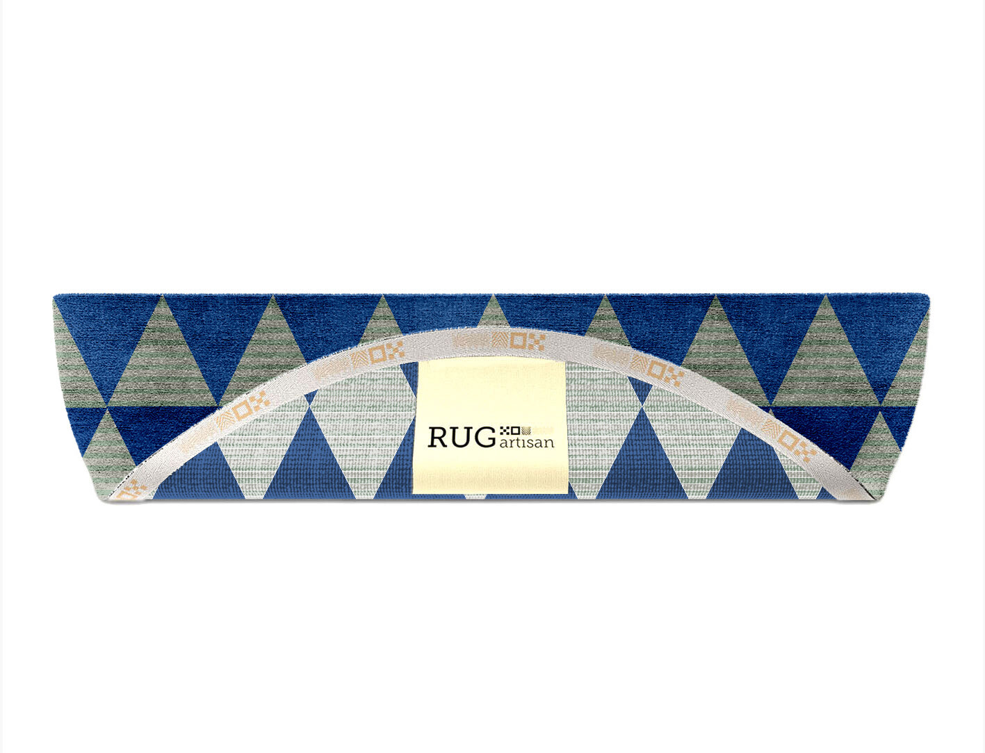Sierra Geometric Halfmoon Hand Knotted Bamboo Silk Custom Rug by Rug Artisan
