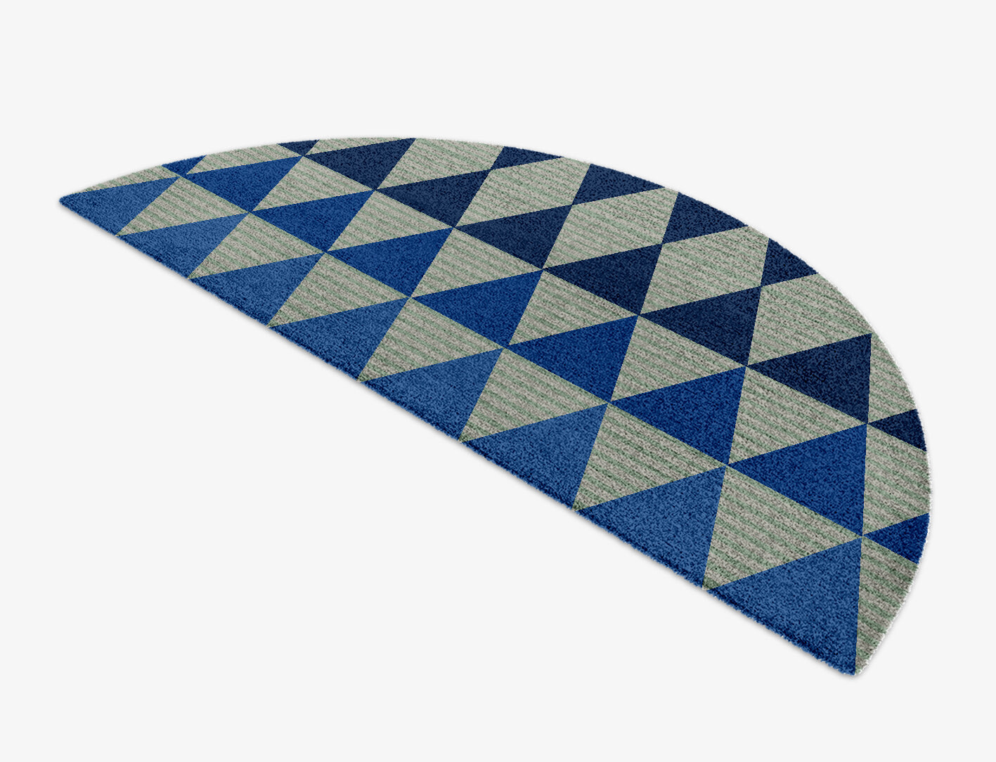 Sierra Geometric Halfmoon Hand Knotted Tibetan Wool Custom Rug by Rug Artisan