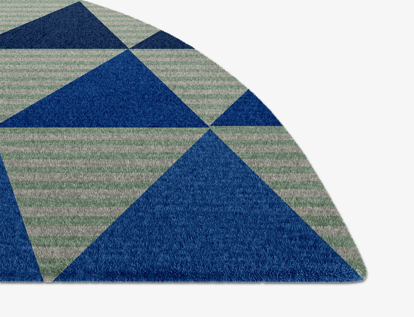 Sierra Geometric Halfmoon Hand Knotted Tibetan Wool Custom Rug by Rug Artisan