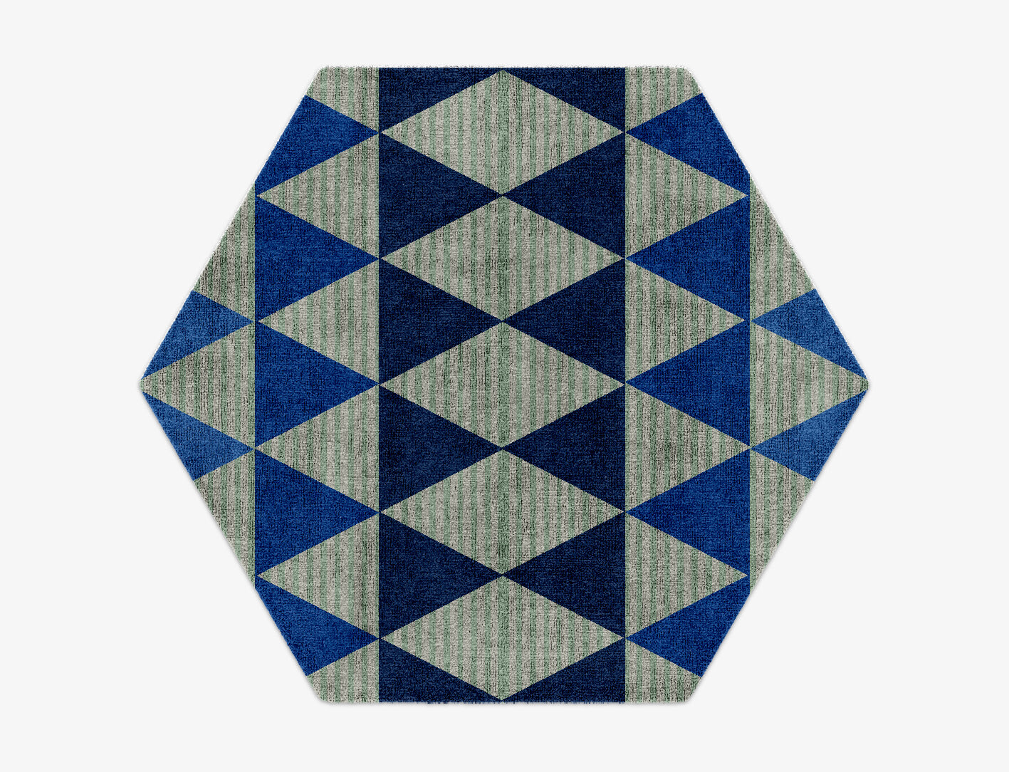 Sierra Geometric Hexagon Hand Knotted Bamboo Silk Custom Rug by Rug Artisan