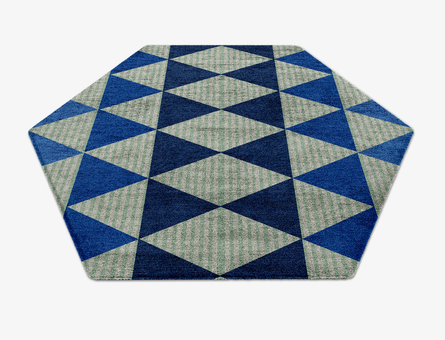 Sierra Geometric Hexagon Hand Knotted Bamboo Silk Custom Rug by Rug Artisan