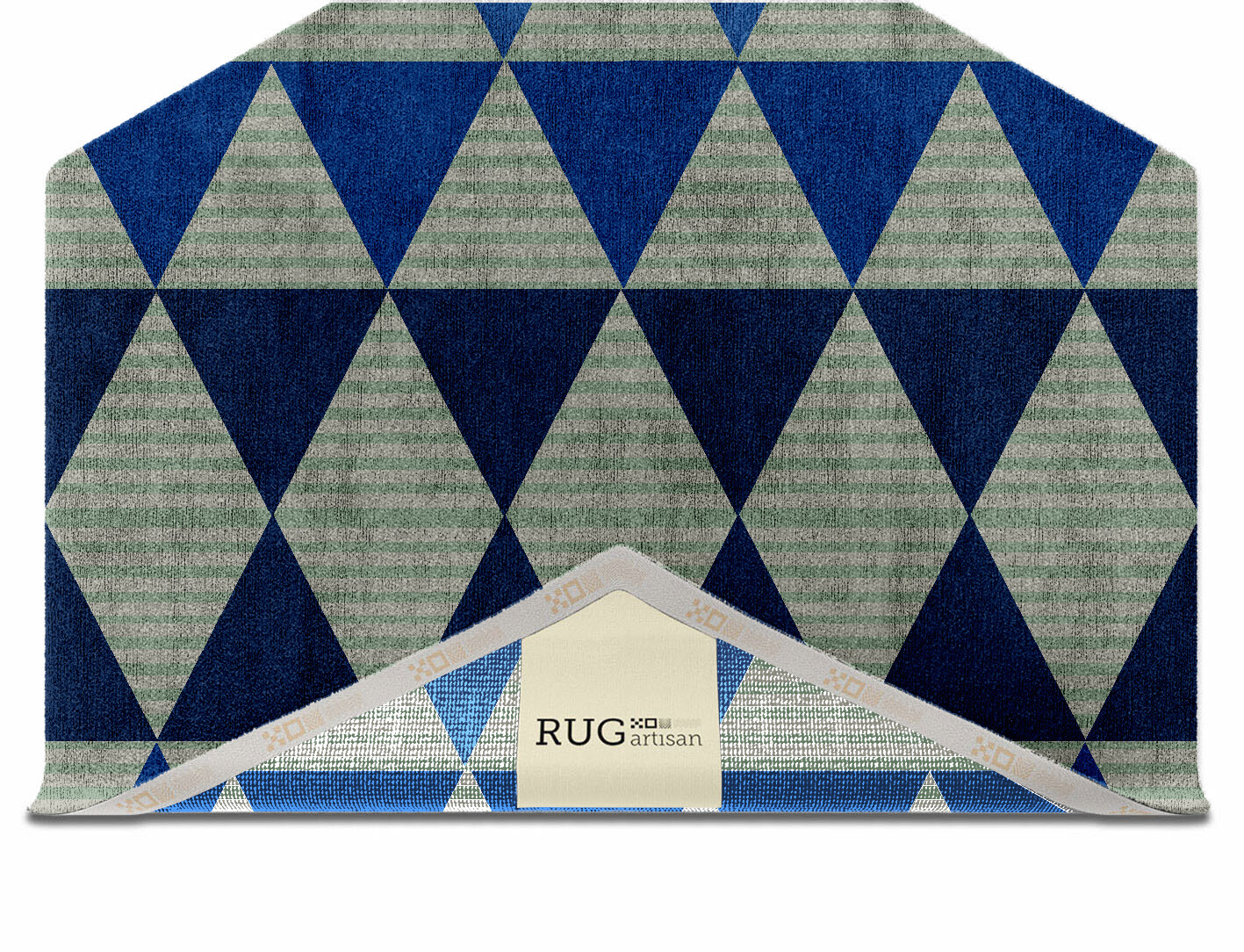 Sierra Geometric Hexagon Hand Knotted Bamboo Silk Custom Rug by Rug Artisan