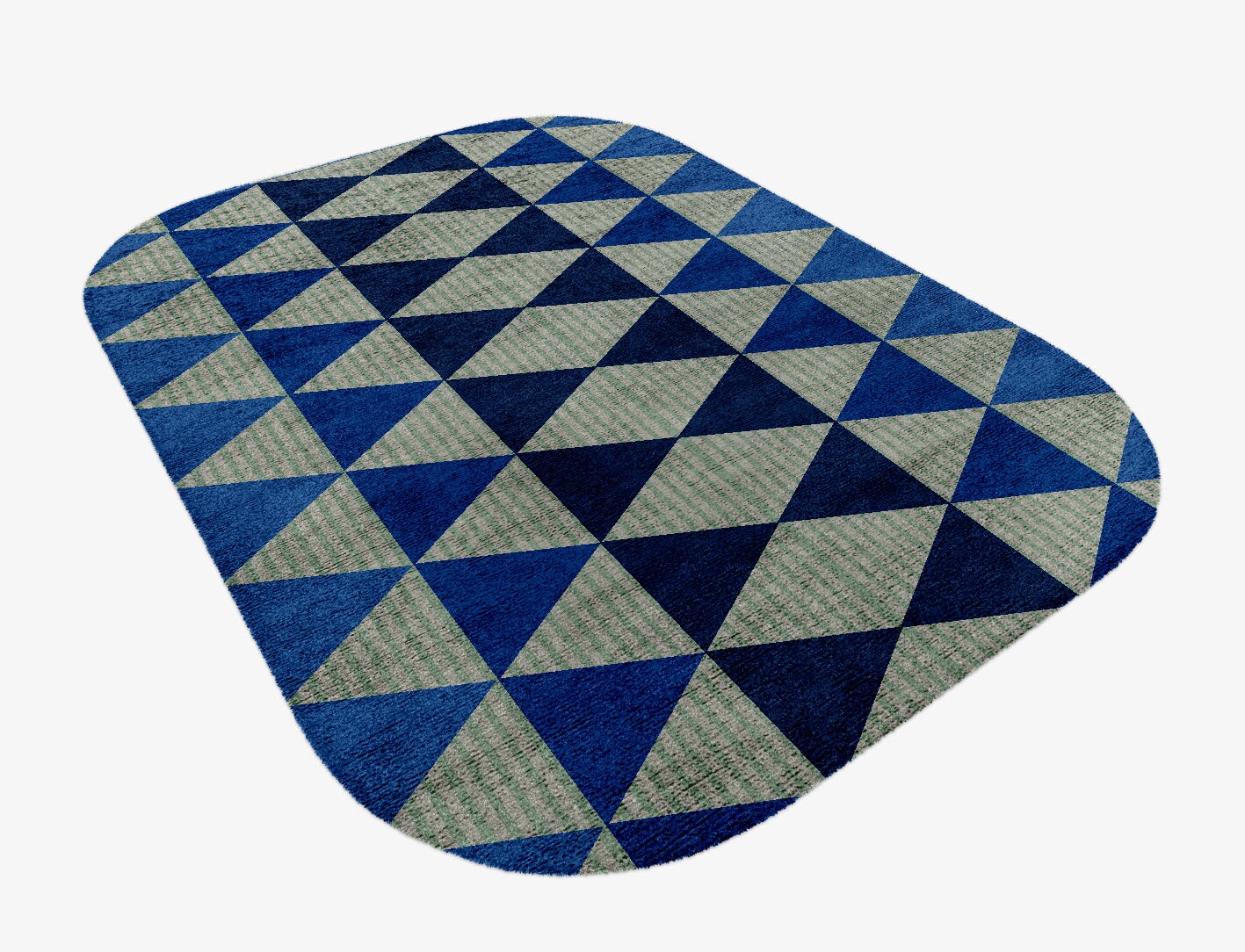 Sierra Geometric Oblong Hand Knotted Bamboo Silk Custom Rug by Rug Artisan