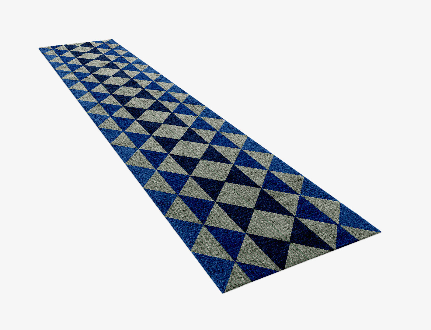 Sierra Geometric Runner Hand Knotted Bamboo Silk Custom Rug by Rug Artisan