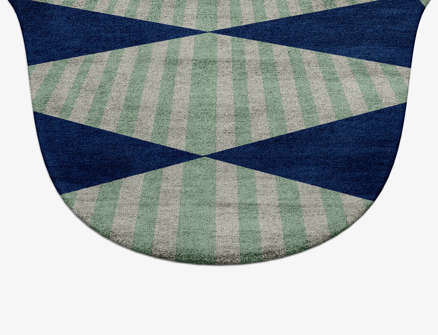 Sierra Geometric Drop Hand Tufted Bamboo Silk Custom Rug by Rug Artisan