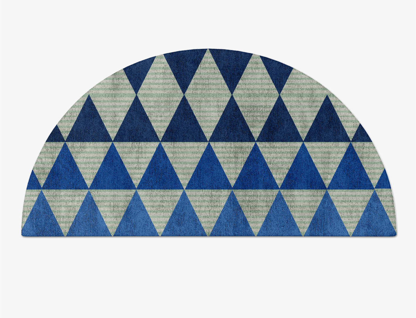 Sierra Geometric Halfmoon Hand Tufted Bamboo Silk Custom Rug by Rug Artisan