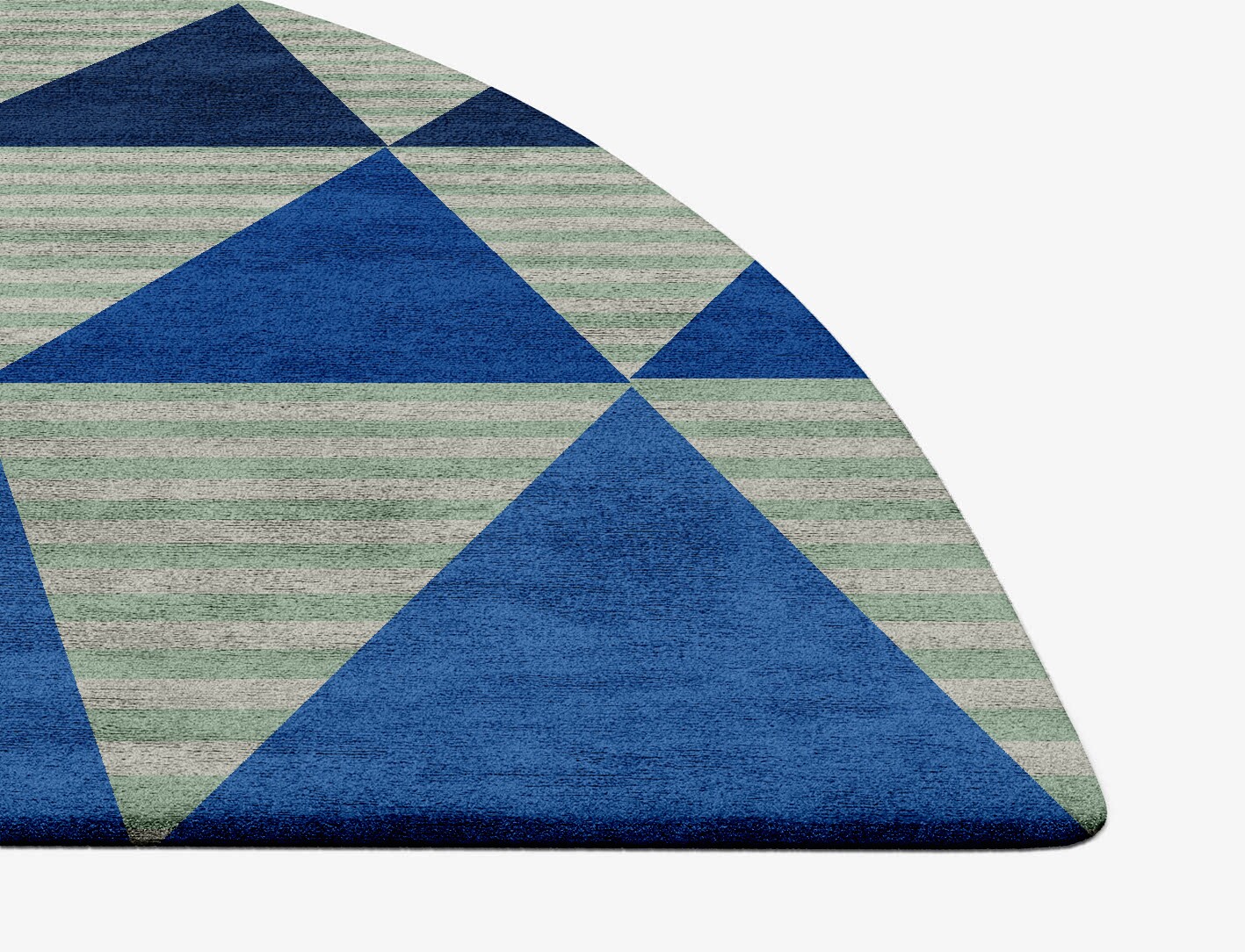 Sierra Geometric Halfmoon Hand Tufted Bamboo Silk Custom Rug by Rug Artisan