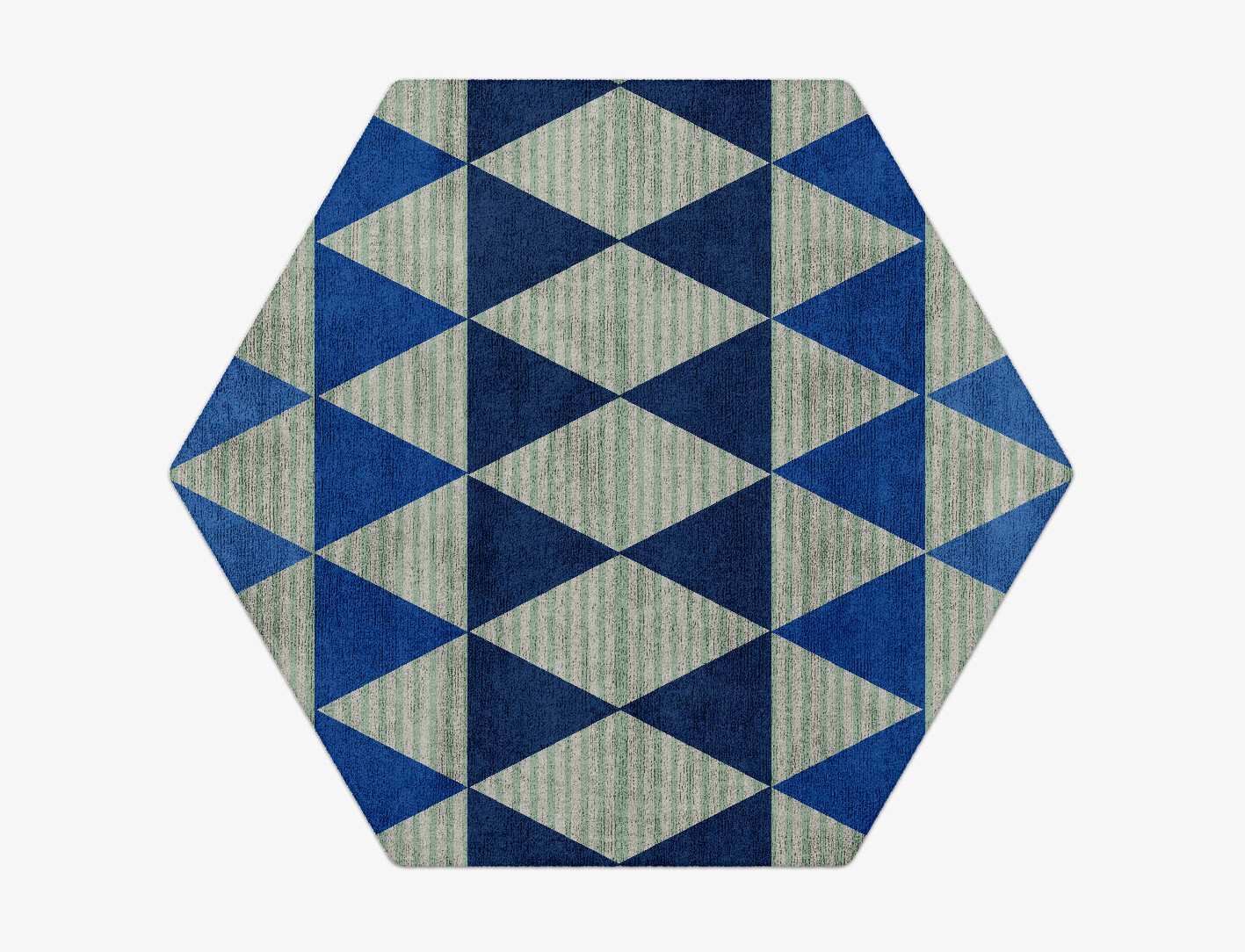 Sierra Geometric Hexagon Hand Tufted Bamboo Silk Custom Rug by Rug Artisan