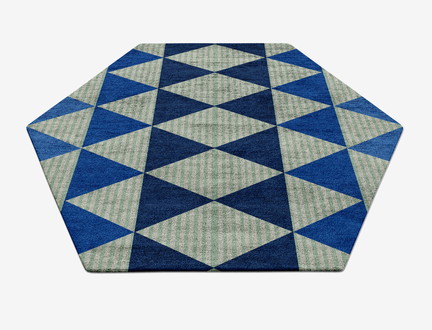 Sierra Geometric Hexagon Hand Tufted Bamboo Silk Custom Rug by Rug Artisan