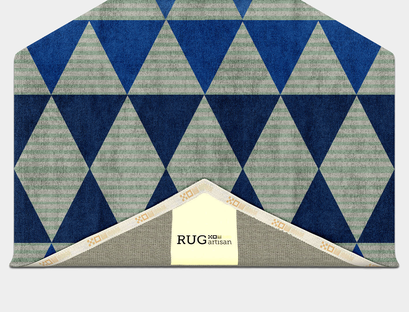 Sierra Geometric Hexagon Hand Tufted Bamboo Silk Custom Rug by Rug Artisan