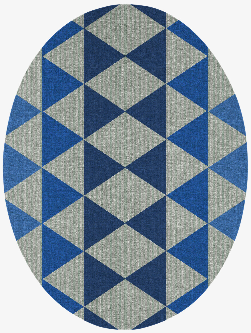Sierra Geometric Oval Outdoor Recycled Yarn Custom Rug by Rug Artisan