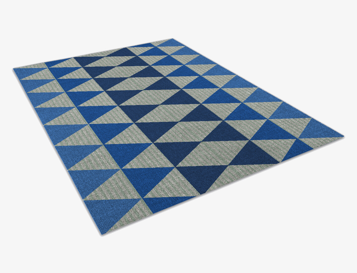 Sierra Geometric Rectangle Outdoor Recycled Yarn Custom Rug by Rug Artisan