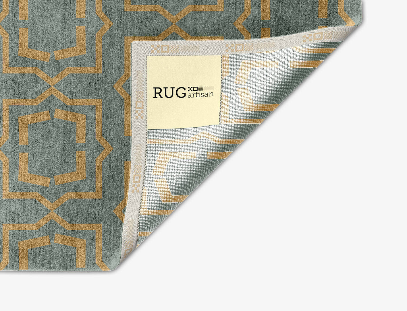 Sigma Blue Royal Arch Hand Knotted Bamboo Silk Custom Rug by Rug Artisan