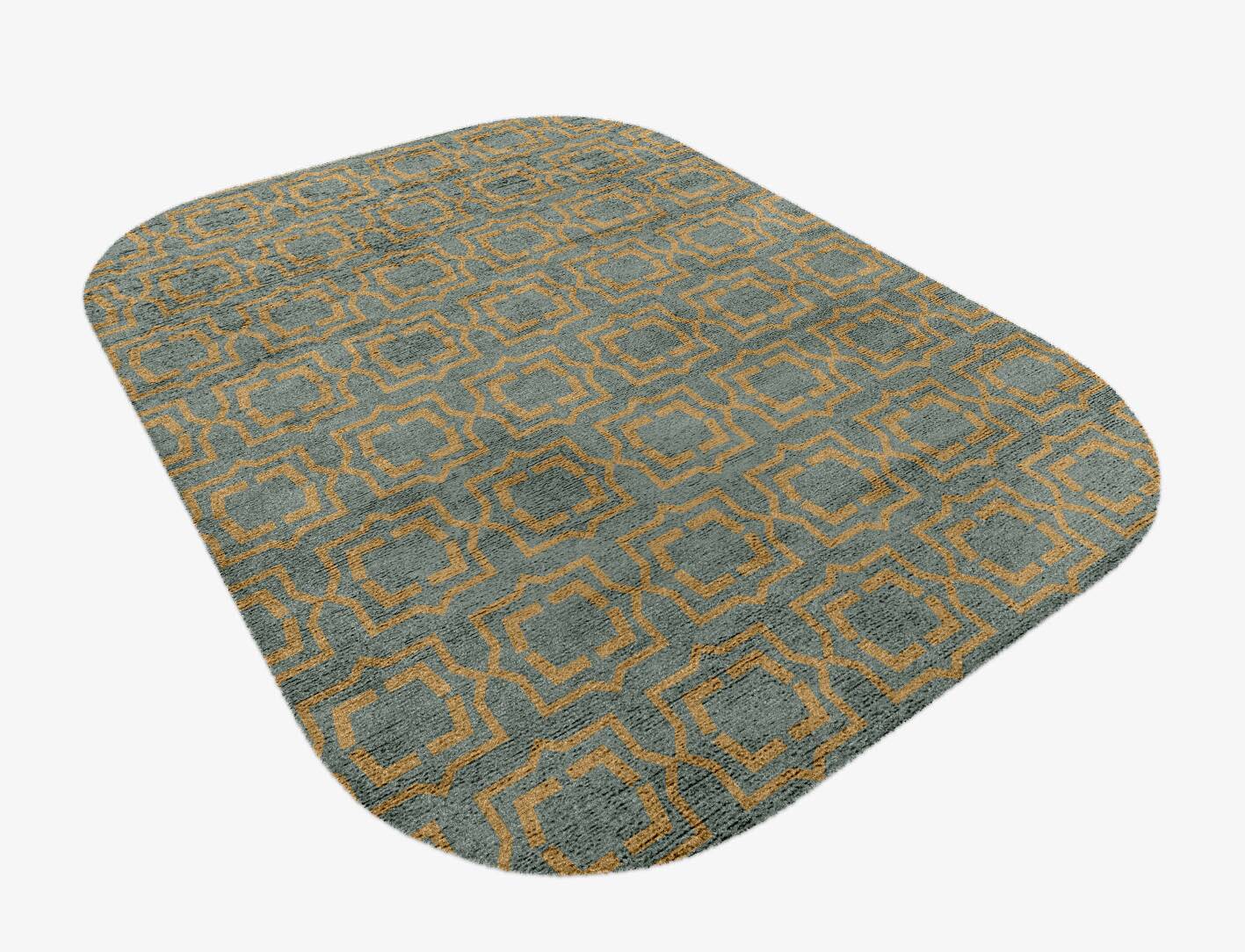 Sigma Blue Royal Oblong Hand Knotted Bamboo Silk Custom Rug by Rug Artisan