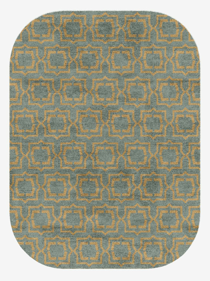 Sigma Blue Royal Oblong Hand Knotted Bamboo Silk Custom Rug by Rug Artisan