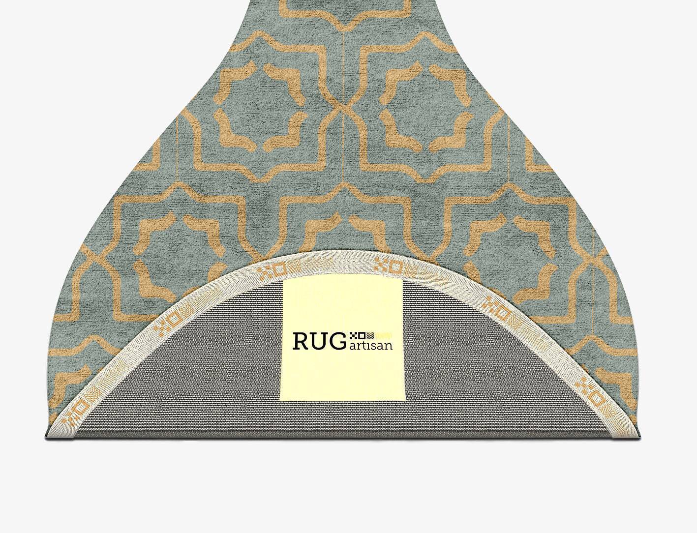 Sigma Blue Royal Drop Hand Tufted Bamboo Silk Custom Rug by Rug Artisan