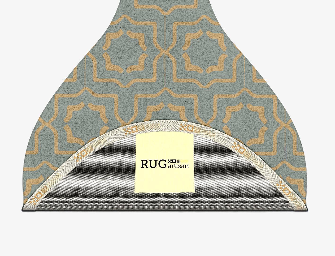 Sigma Blue Royal Drop Hand Tufted Pure Wool Custom Rug by Rug Artisan