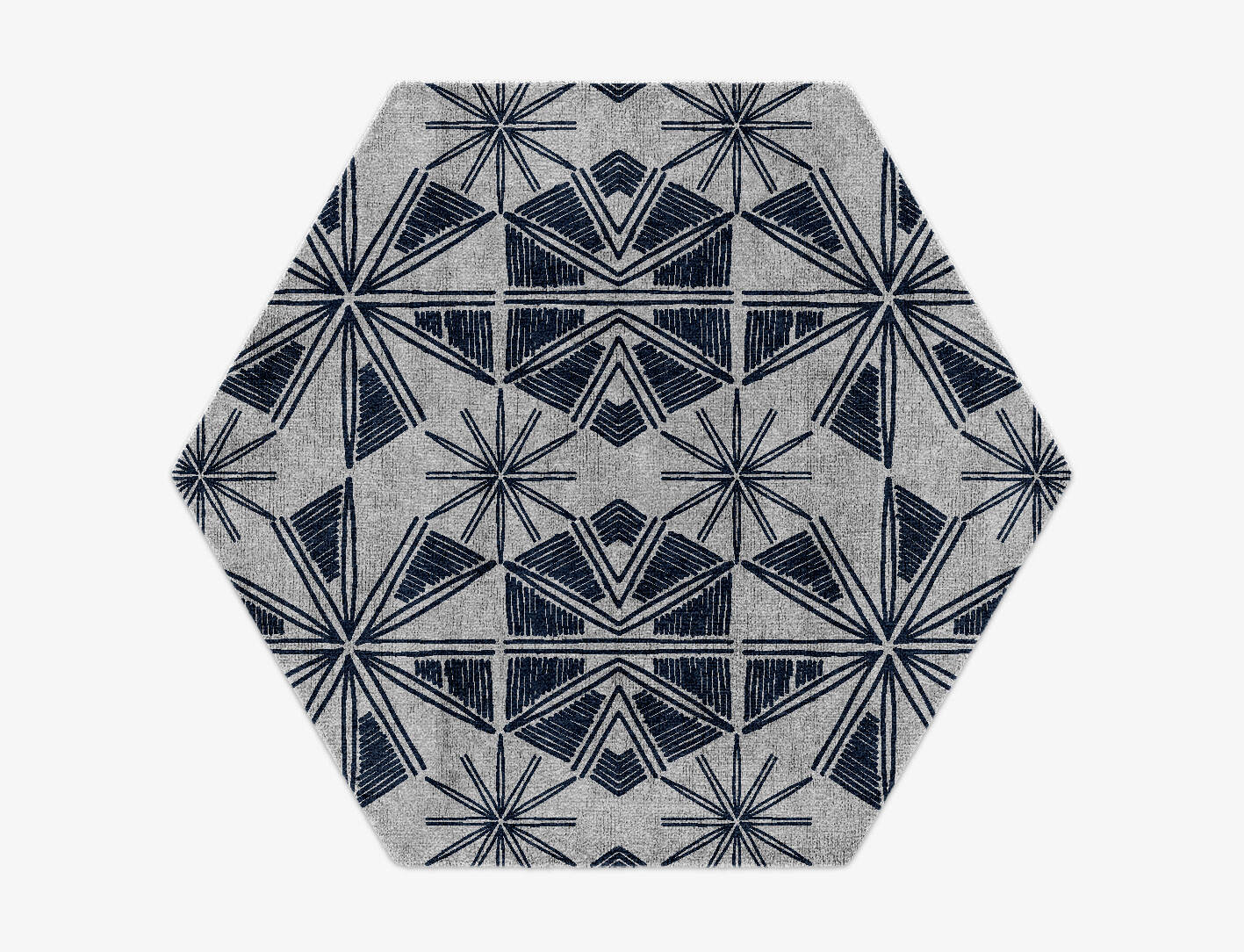 Silk Batik Hexagon Hand Knotted Bamboo Silk Custom Rug by Rug Artisan