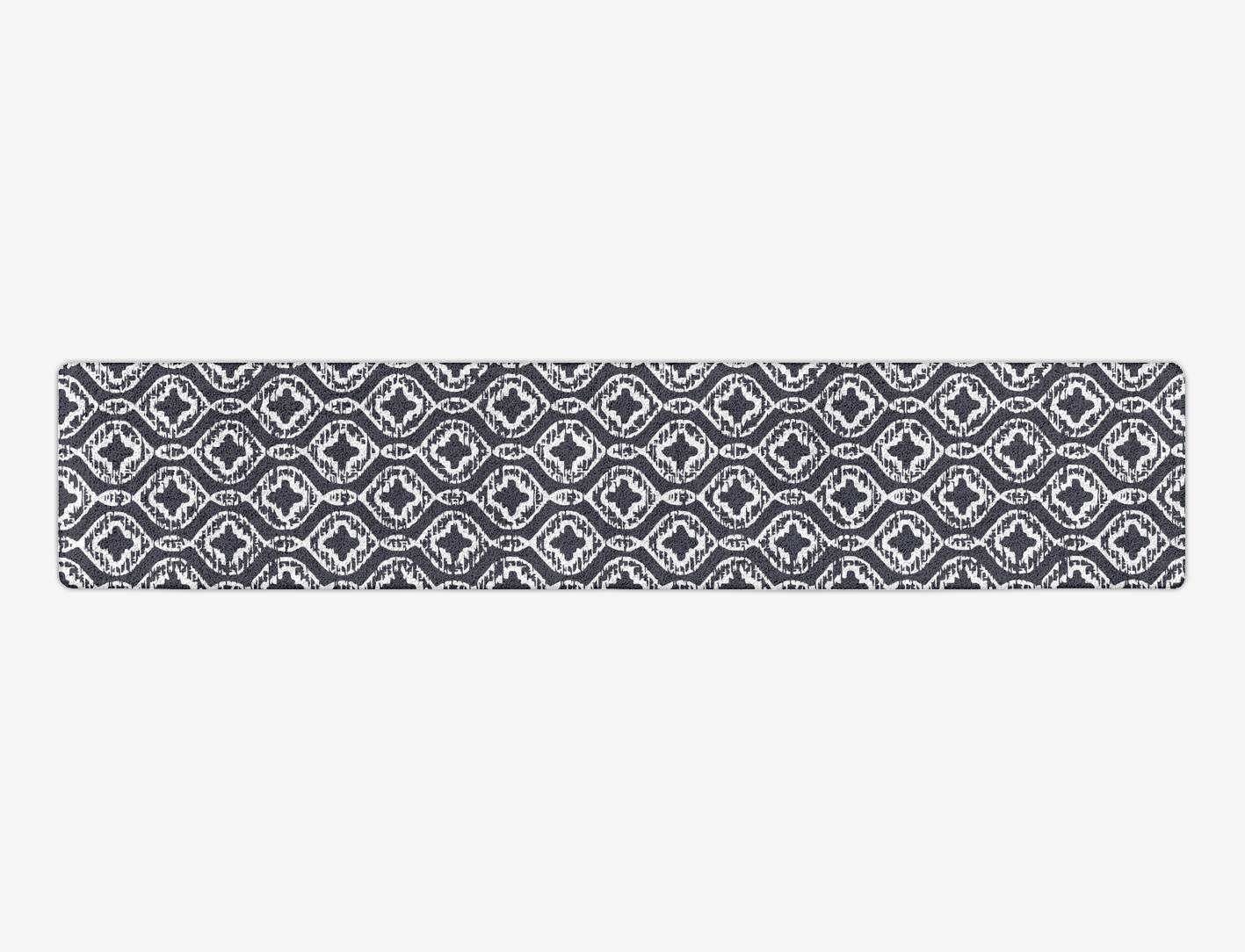 Silver Scale Monochrome Runner Hand Tufted Pure Wool Custom Rug by Rug Artisan