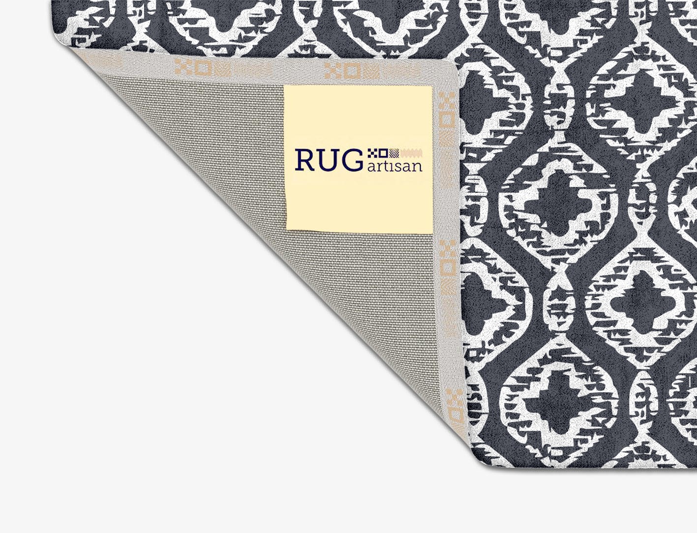 Silver Scale Monochrome Square Hand Tufted Bamboo Silk Custom Rug by Rug Artisan