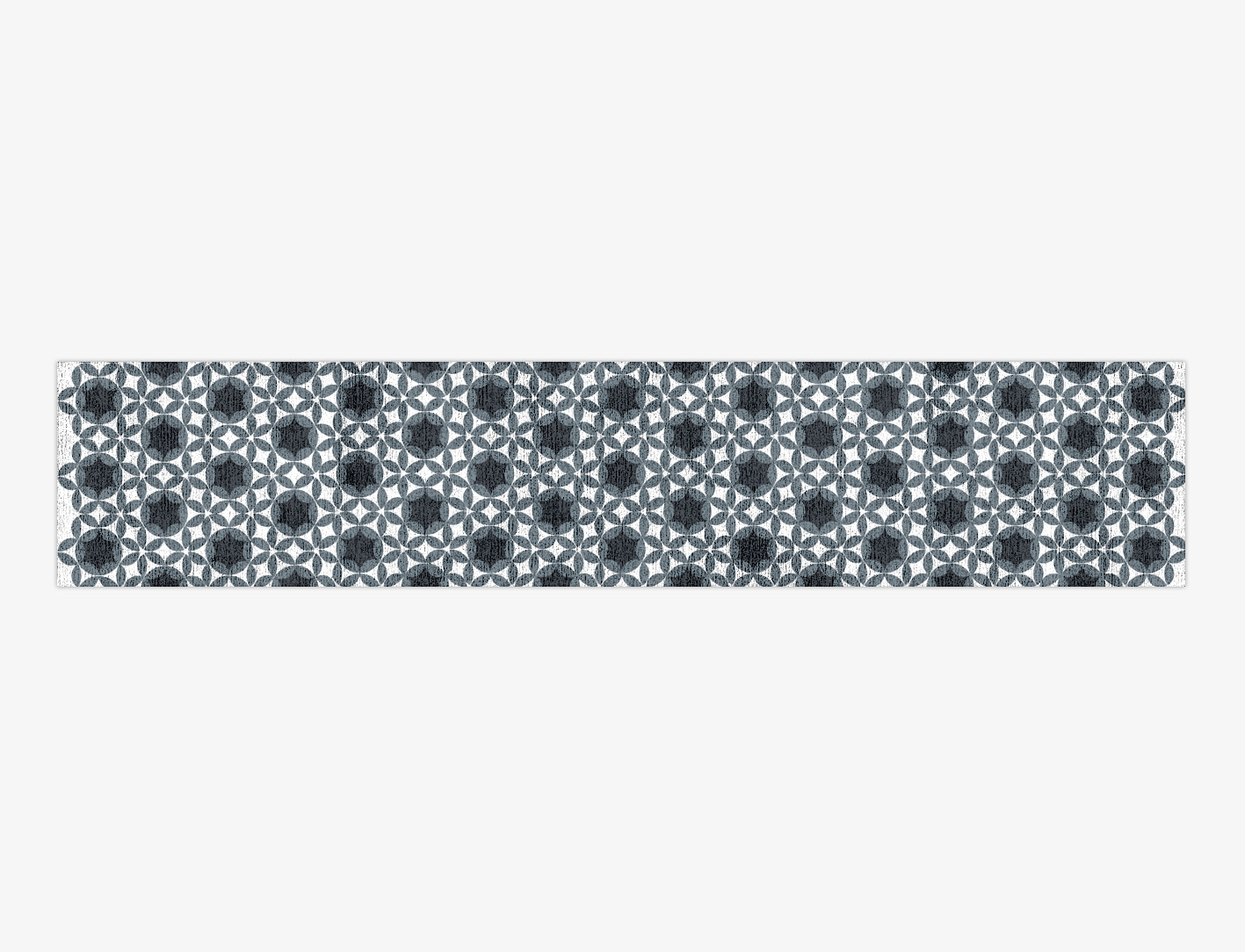 Silver Star Monochrome Runner Hand Knotted Bamboo Silk Custom Rug by Rug Artisan