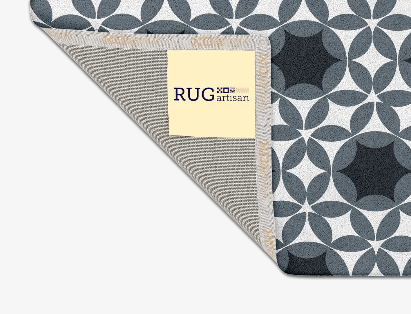 Silver Star Monochrome Square Hand Tufted Pure Wool Custom Rug by Rug Artisan