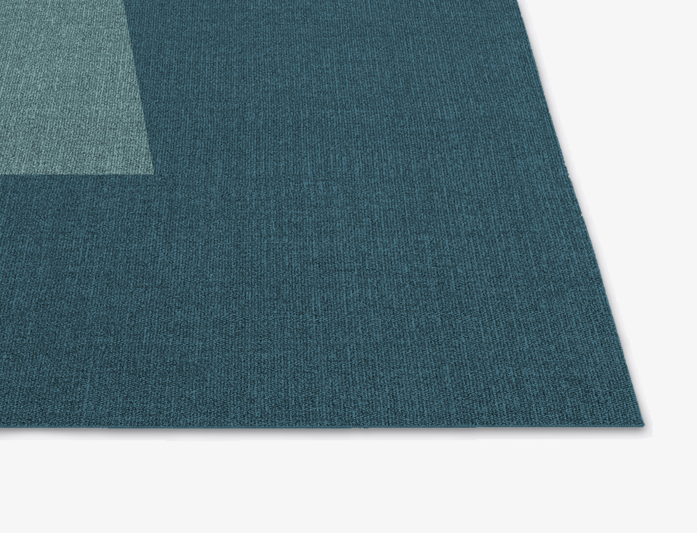 Simple Border Geometric Square Flatweave New Zealand Wool Custom Rug by Rug Artisan