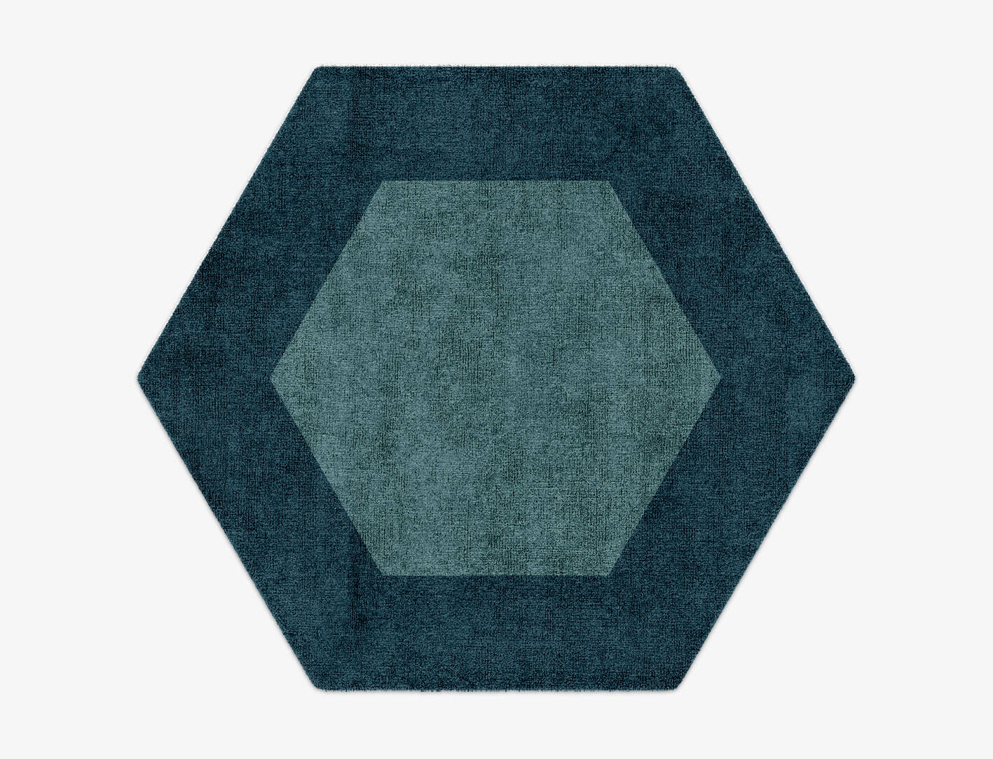 Simple Border Geometric Hexagon Hand Knotted Bamboo Silk Custom Rug by Rug Artisan