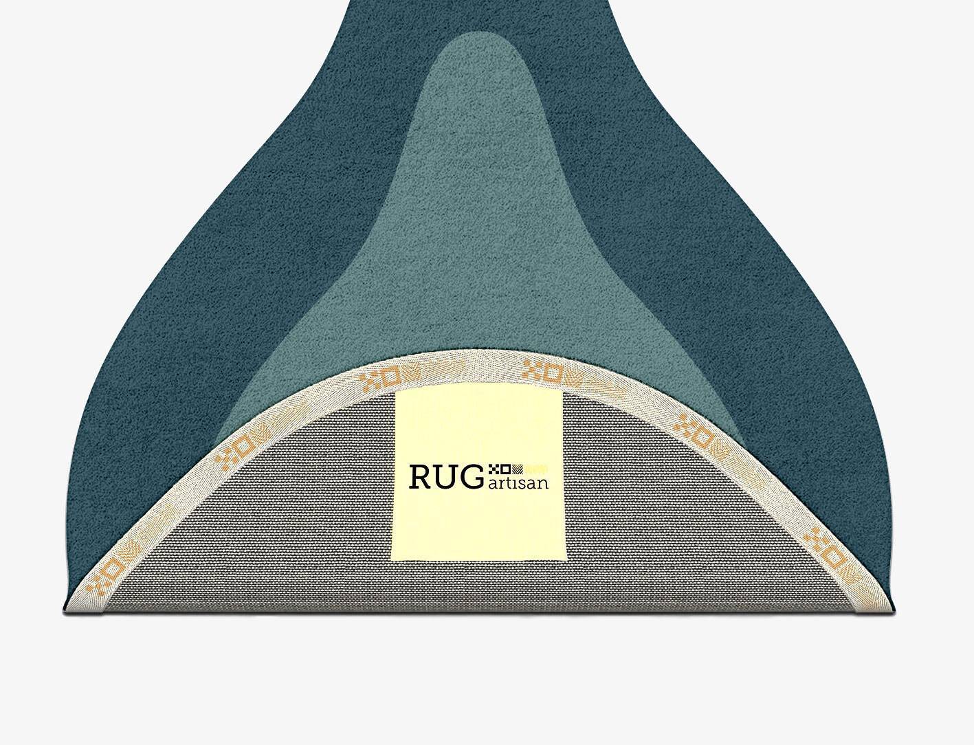 Simple Border Geometric Drop Hand Tufted Pure Wool Custom Rug by Rug Artisan