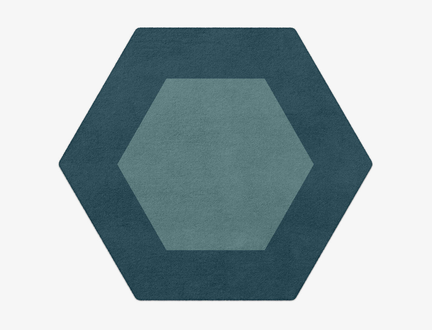 Simple Border Geometric Hexagon Hand Tufted Pure Wool Custom Rug by Rug Artisan