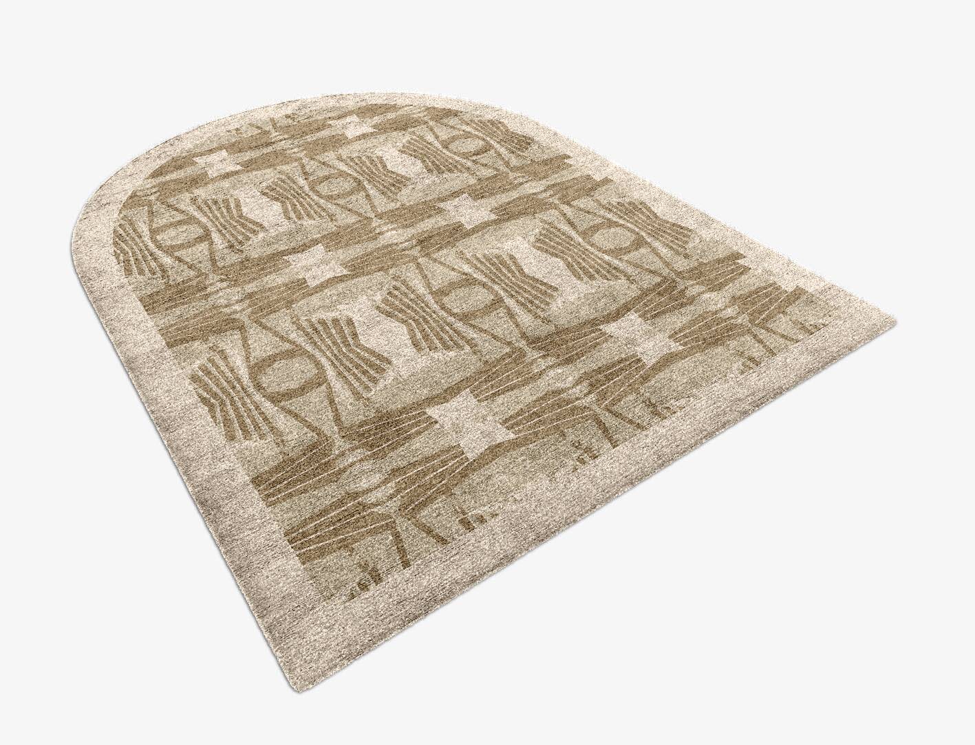 Simplicity Origami Arch Hand Knotted Bamboo Silk Custom Rug by Rug Artisan