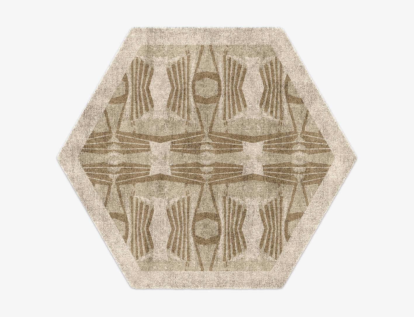 Simplicity Origami Hexagon Hand Knotted Bamboo Silk Custom Rug by Rug Artisan